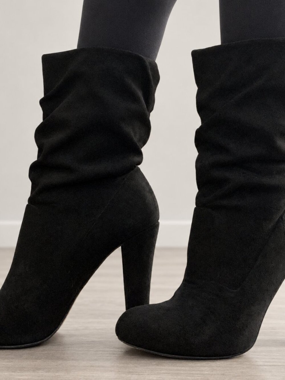 bebe Black Slouchy High Heel Boots Y2K Fall Style 😍👢🍁